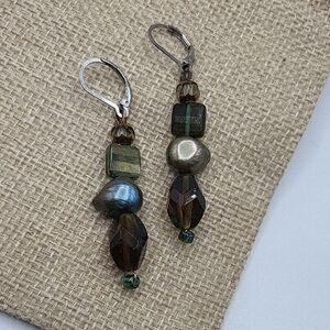 Elegant Black and Gold Earrings